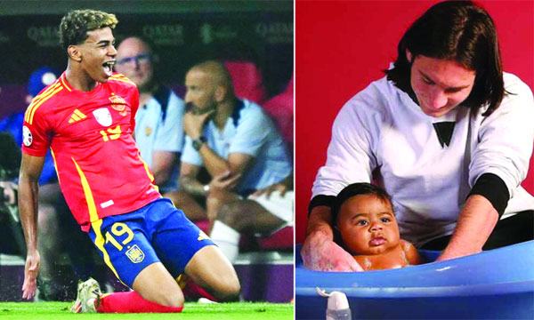 বাথটাবে মেসির গোসল করানো ইয়ামালের বিশ্বরেকর্ড