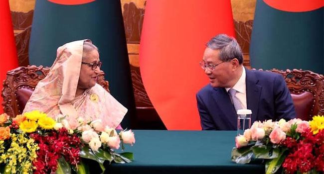 প্রধানমন্ত্রীর চীন সফর : যৌথ বিবৃতিতে যা বলা হয়েছে