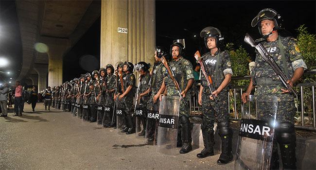 রাজধানীতে প্রায় ১৪ প্লাটুন আনসার ব্যাটালিয়ন সদস্য মোতায়েন