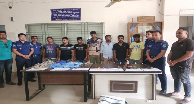আশুলিয়ায় আন্তঃজেলা ডাকাত দলের ৭ সদস্য আটক