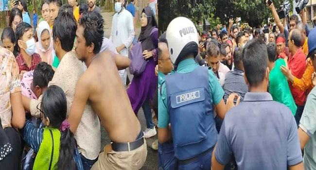 রাবিতে মৌন মিছিল থেকে শিক্ষার্থীদের তুলে নেয়ার চেষ্টা