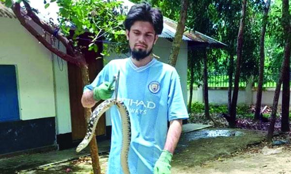 সাপ ধরে বনে অবমুক্ত করা যেন তারেকের নেশা
