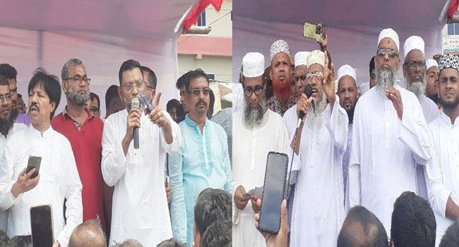 লালমোহনে বিএনপি-জামায়াতের উদ্যোগে শান্তি সমাবেশ