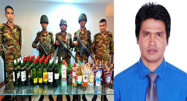 শ্রীমঙ্গলে বিপুল পরিমাণ বিদেশী মদসহ আ: লীগ নেতা আটক