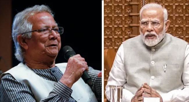 সংখ্যালঘুদের ওপর হামলার খবর অতিরঞ্জিত : মোদির সাথে ফোনালাপে ইউনূস