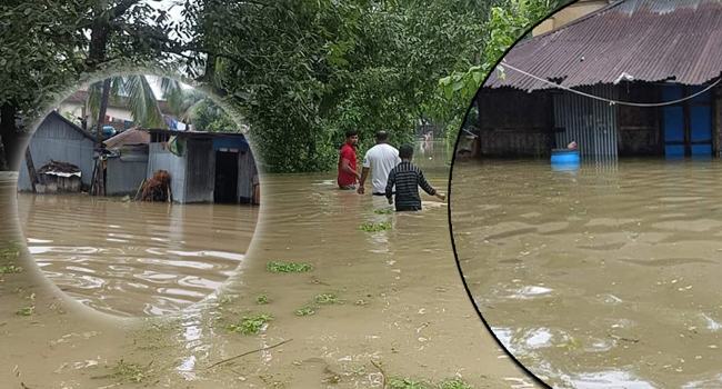 মিরসরাইয়ে বন্যায় দুর্বিষহ জনজীবন