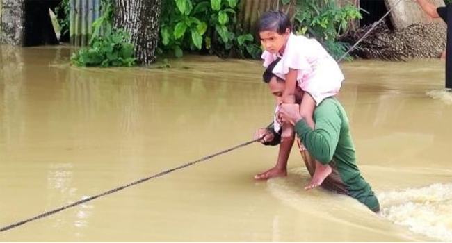 ভারতের পাহাড়ি ঢলে বন্যা, ব্রাহ্মণবাড়িয়া পানিবন্দী ১২০০ পরিবার