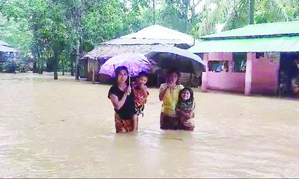 বন্যার বিস্তৃতি খাগড়াছড়ি ও বান্দরবানেও