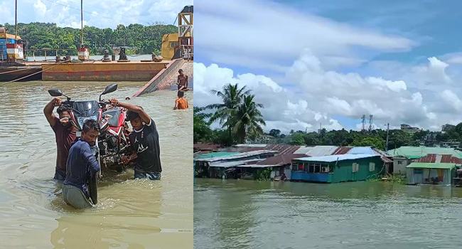 রাঙ্গামাটির হাজার মানুষ পানিবন্দী