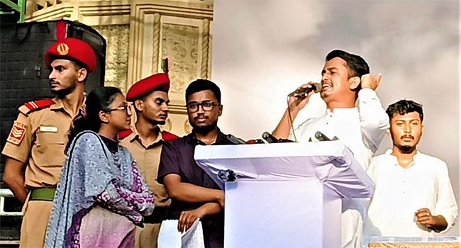 অন্যায় প্রতিহত করতে ছাত্র-জনতা সব সময় সোচ্চার থাকবে : সমন্বয়ক সারজিস আলম