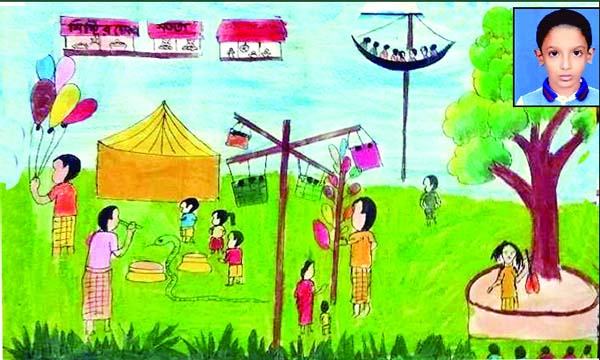 গ্রামীণ মেলার দৃশ্য