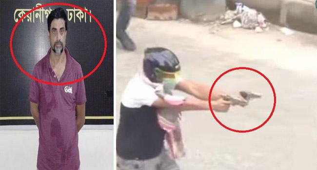 রাজশাহীতে জোড়া পিস্তল হাতে ছাত্রদের ওপর গুলি করা যুবলীগ নেতা রুবেল গ্রেফতার
