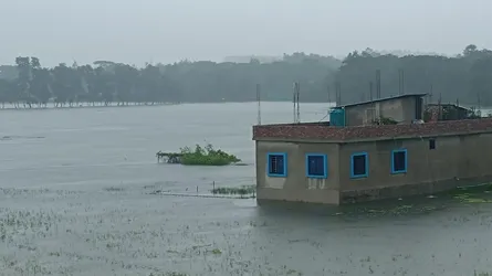 আনোয়ারায় ভারী বর্ষণে শত শত মাছের ঘের প্লাবিত