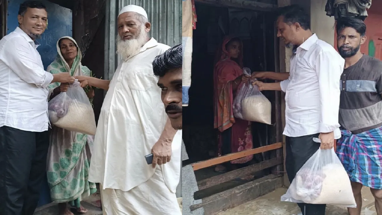 আনোয়ারায় পানিবন্দি মানুষের পাশে দাঁড়াচ্ছেন সমাজসেবীরা