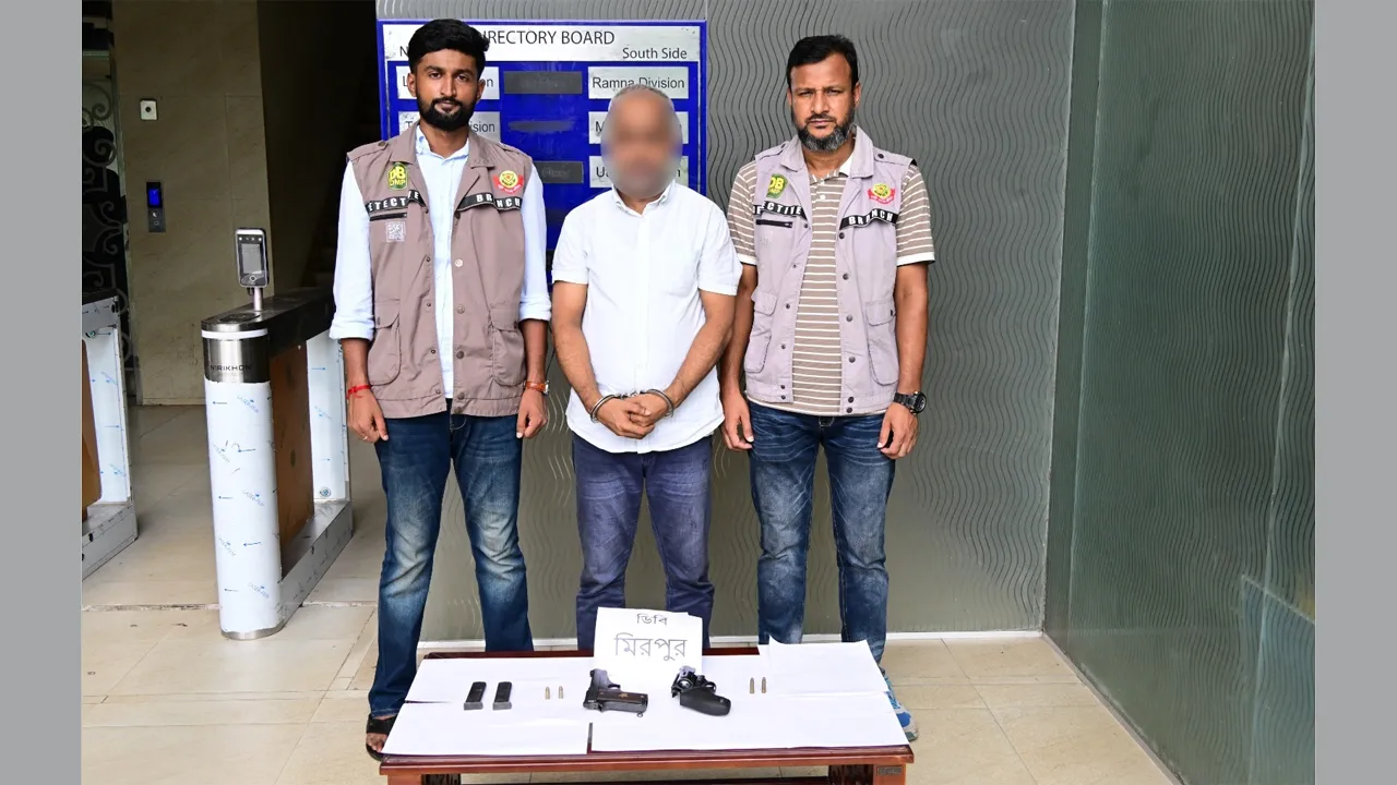মিরপুরে অস্ত্র ও গুলিসহ ‘শুটার জাকির’ গ্রেফতার