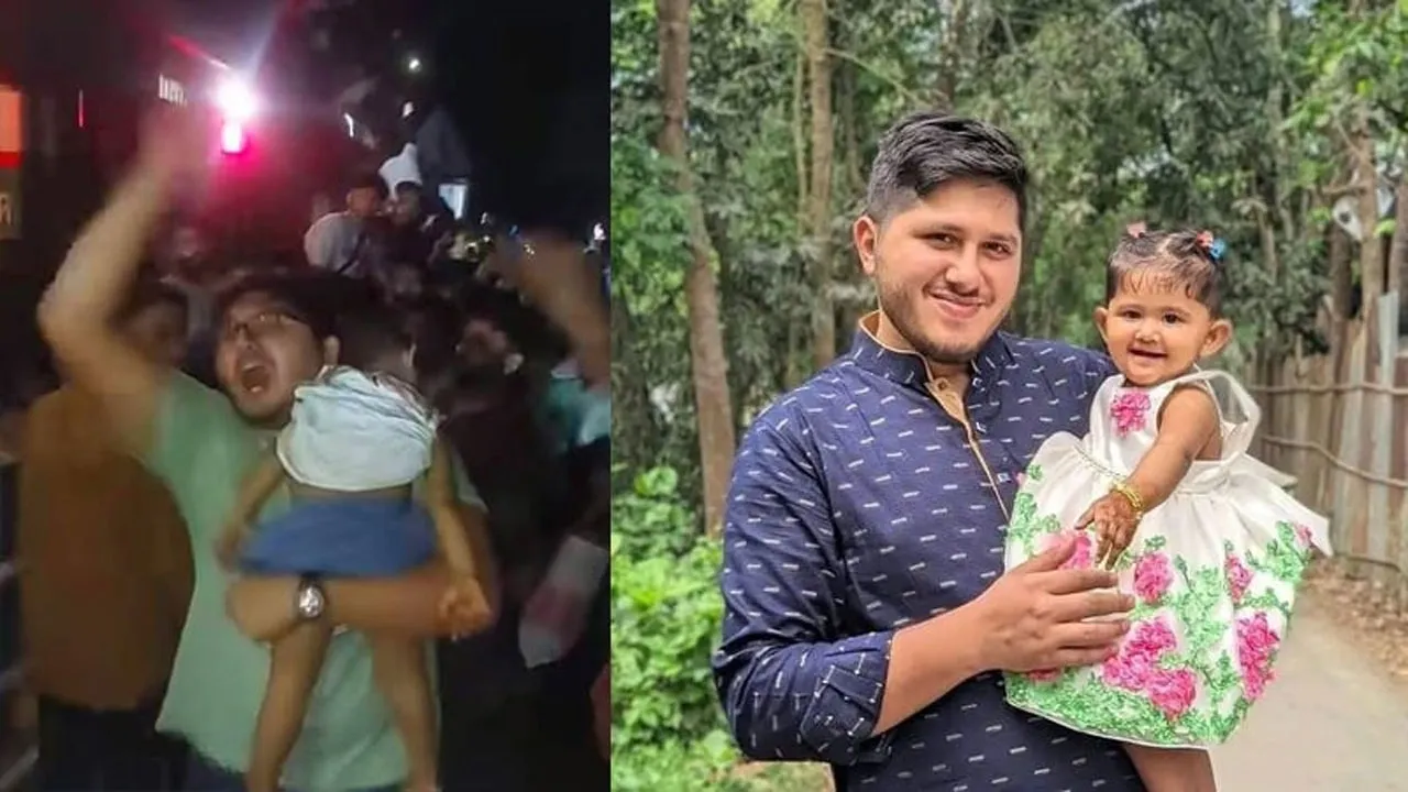 দুই বছরের সন্তানের লাশ নিয়ে বাবার বিলাপ