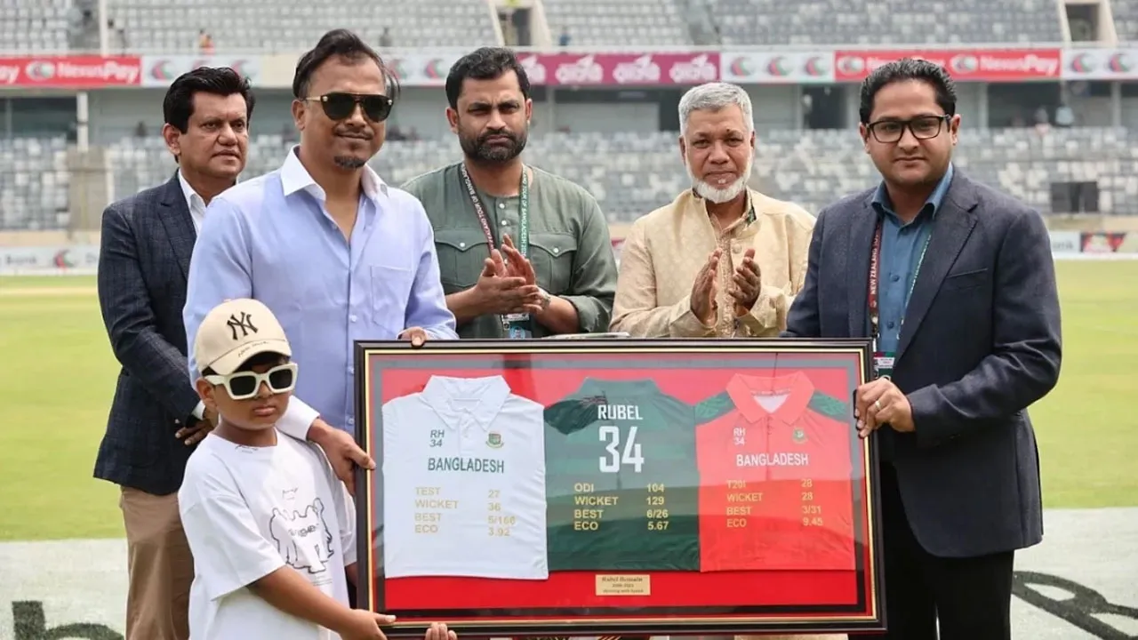 রুবেলকে বিদায়ী সম্মাননা দিলো বিসিবি