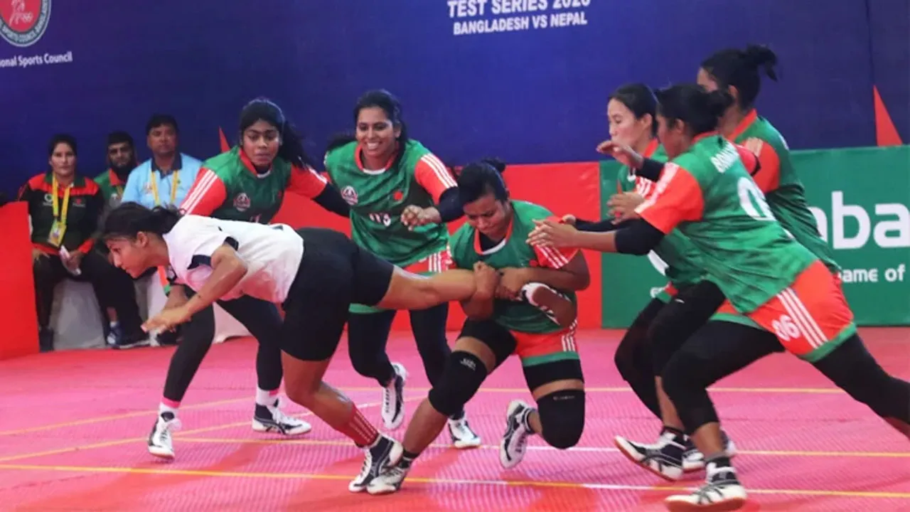 নেপালকে হারিয়ে ১ ম্যাচ হাতে রেখেই নারী কাবাডি সিরিজ জিতলো বাংলাদেশ