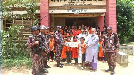 রামগড় বিজিবির মানবিক সহায়তা কার্যক্রমে শান্তি ও সম্প্রীতির বার্তা