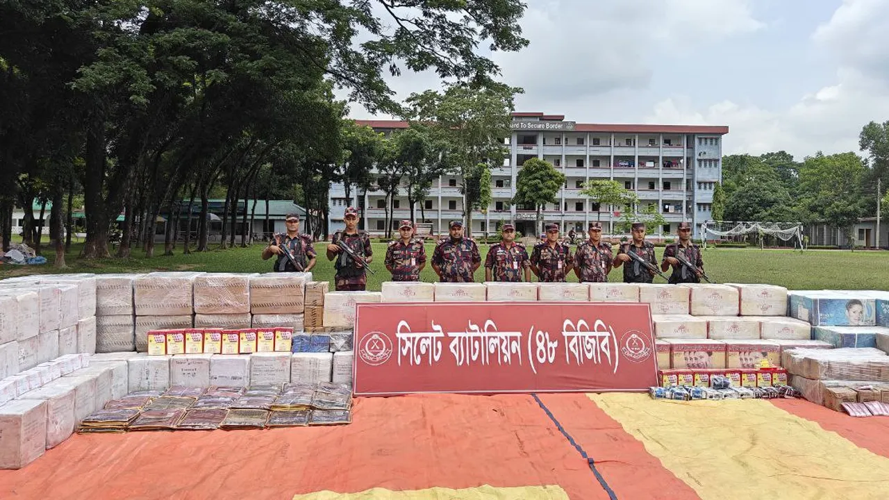 সিলেট সীমান্তে ৬ কোটি টাকার চোরাচালান জব্দ
