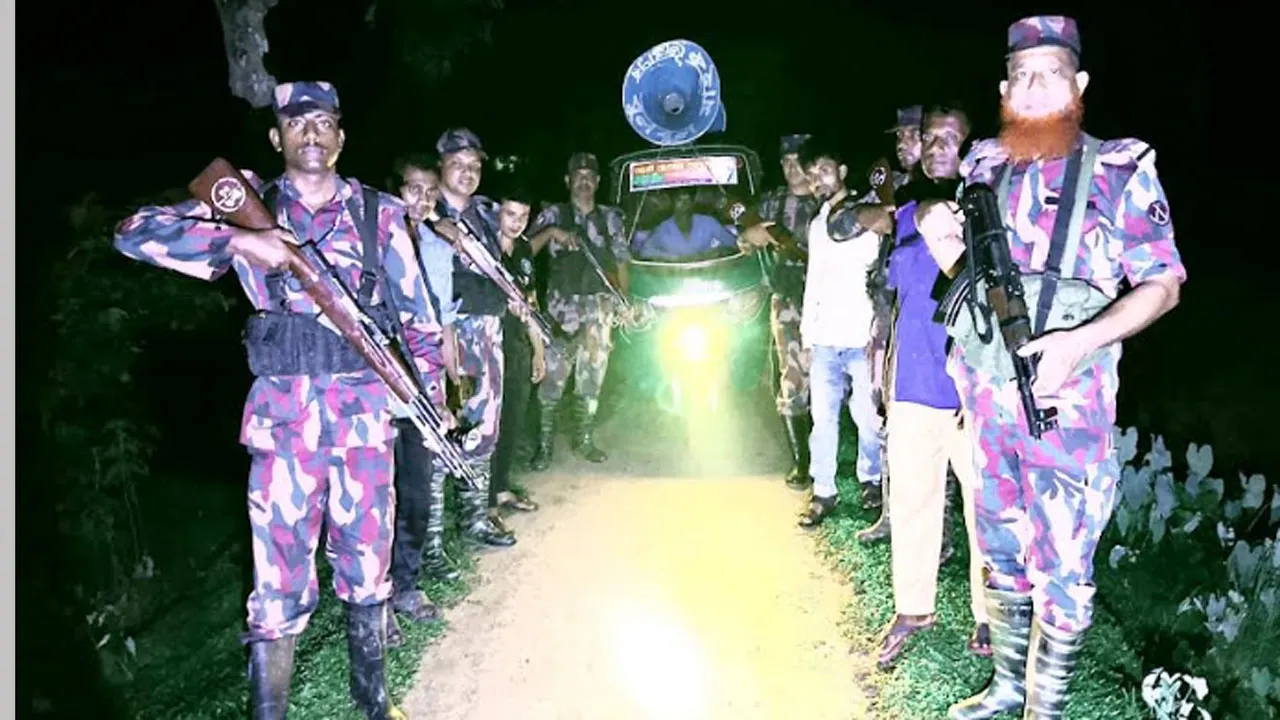 সিলেট সীমান্তে গভীর রাতে বিজিবির সতর্কতামূলক মাইকিং
