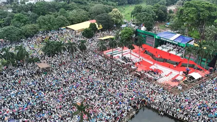 জামায়াতের সমাবেশে লাখো মানুষের ঢল