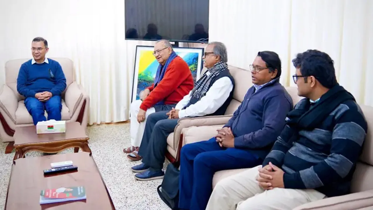 তারেক রহমানের সাথে বাম জোট নেতাদের বৈঠক