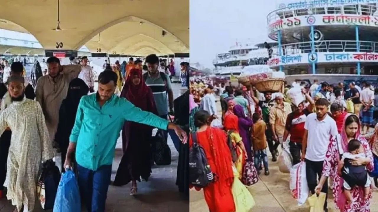 ঈদের ছুটি শেষে রাজধানীতে ফিরছে মানুষ