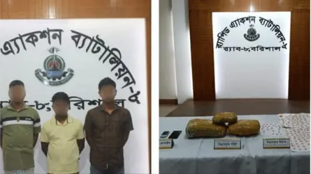 বাকেরগঞ্জে ১,৪৮০ পিস ইয়াবা ও ২ কেজি গাঁজাসহ আটক ২