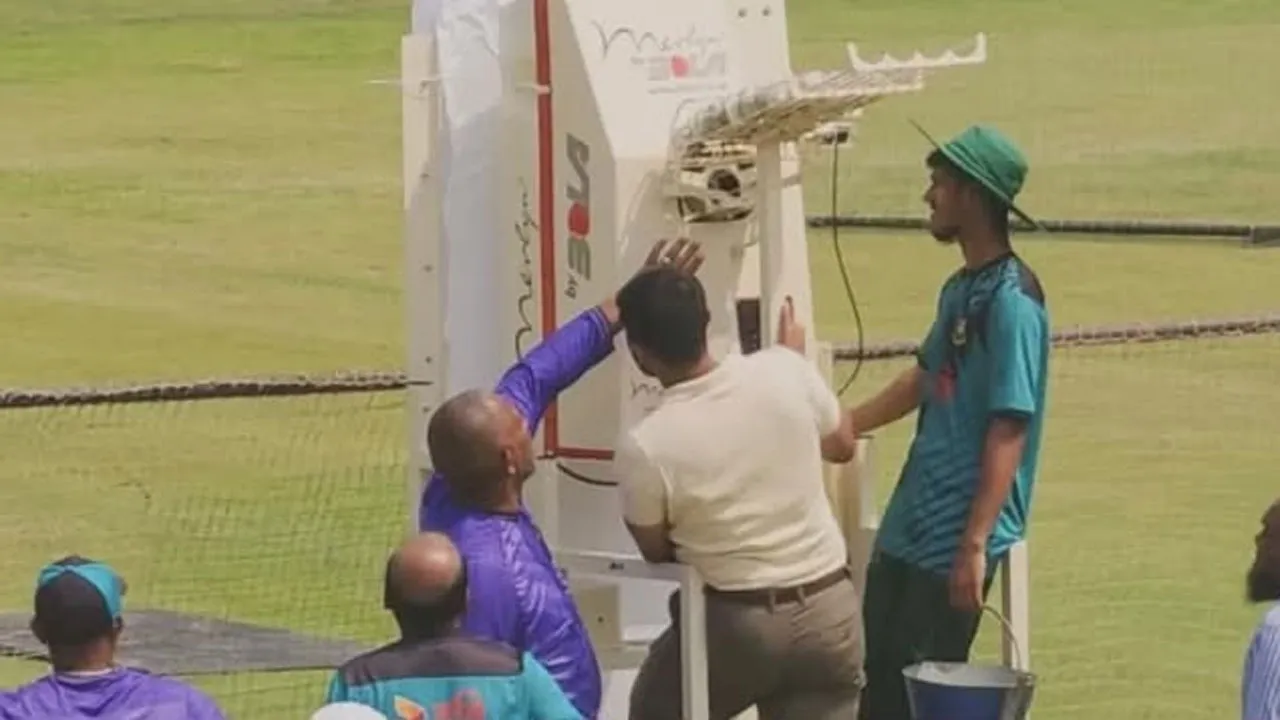 স্পিন বোলিং মেশিনের সাথে যাত্রা শুরু হলো বাংলাদেশের