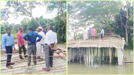 সকালে ঢালাই, বিকেলেই ভেঙে পড়ল সেতুর স্লাব : পরিদর্শনে ২ টিম