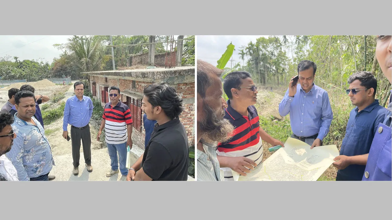 খালের মধ্যে অবৈধ ভবন ভেঙে ফেলার নির্দেশ দিলেন জেলা প্রশাসক