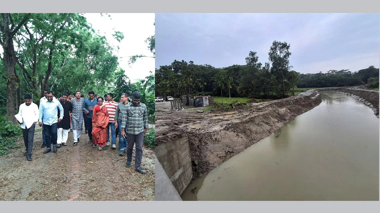 প্রাণ ফিরে পাচ্ছে চরকাউয়া স্বনির্ভর খাল, পরিদর্শনে বরিশাল সিটি প্রশাসক
