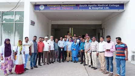 বরিশাল সাউথ অ্যাপোলো মেডিক্যাল কলেজ হাসপাতাল পরিদর্শনে বিসিসি প্রশাসক