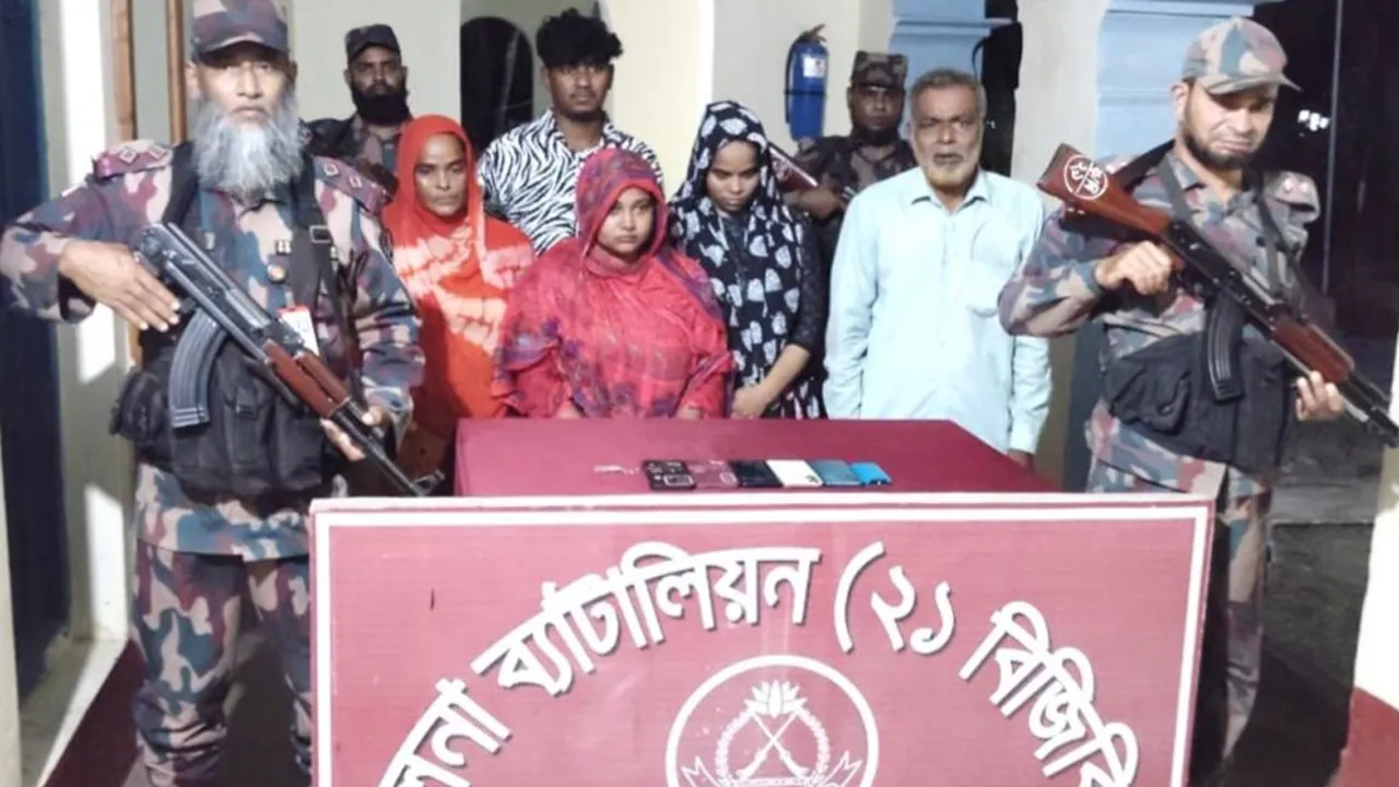অবৈধভাবে ভারতে প্রবেশের চেষ্টা, বিজিবির হাতে আটক ৫