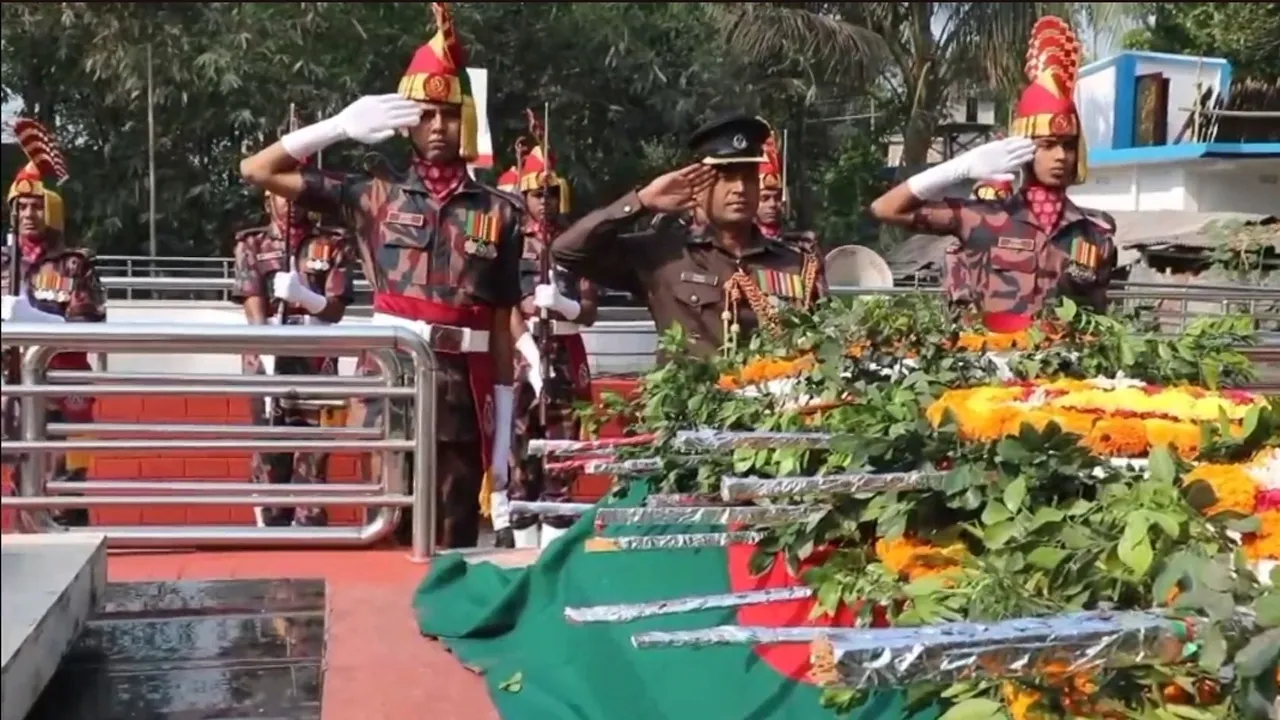বেনাপোলে বীরশ্রেষ্ঠ নূর মোহাম্মদের সমাধিতে গার্ড অব অনার
