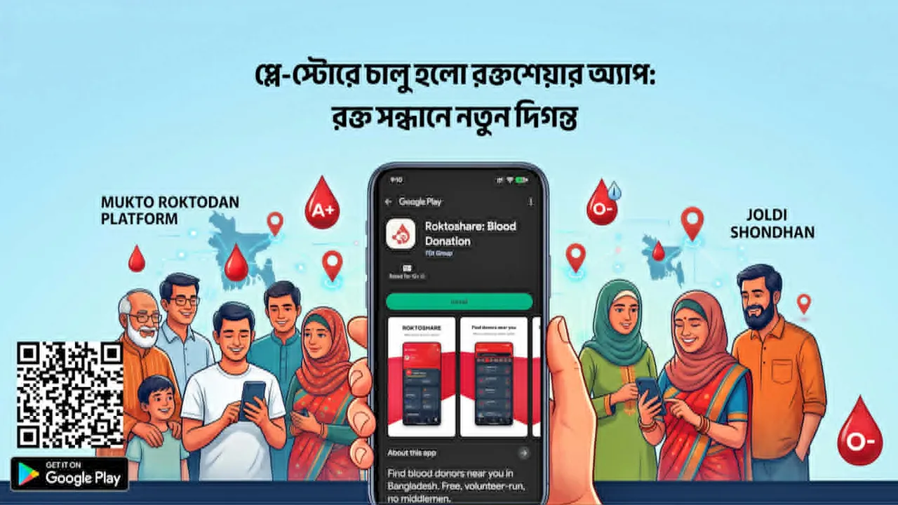 জরুরি রক্তদাতা খুঁজছেন? প্লে-স্টোরে এলো রক্তশেয়ার অ্যাপ