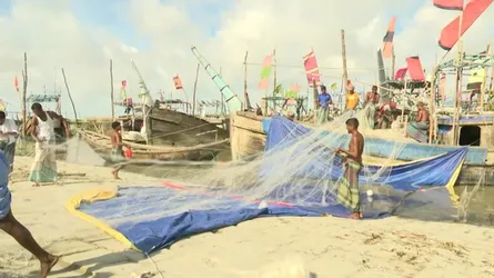 নিষেধাজ্ঞা শেষে মাছ ধরতে সাগর পথে উপকূলের জেলেরা