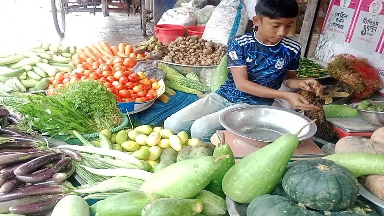 টানা বৃষ্টিতে ব্রাহ্মণপাড়ার সবজি বাজারে আগুন