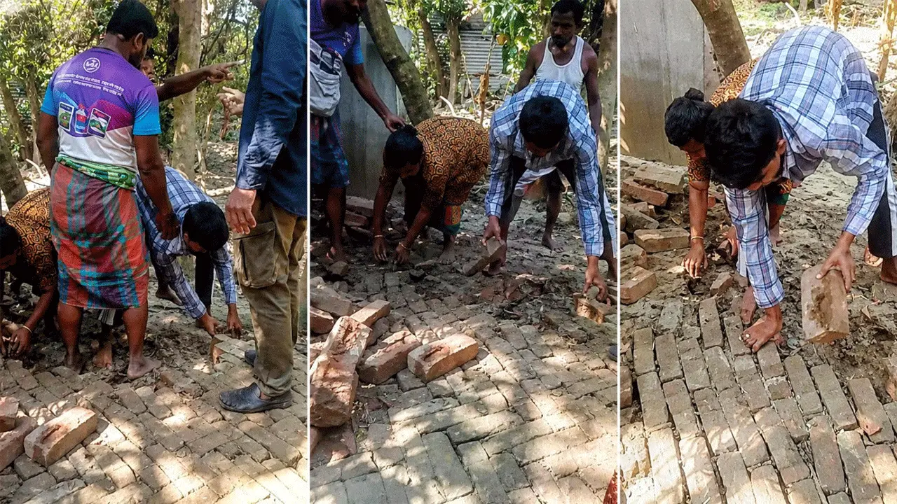 বুড়িচংয়ে রাস্তার ইট তুলে জনদুর্ভোগ, তদন্তের নির্দেশ দিলেন ইউএনও