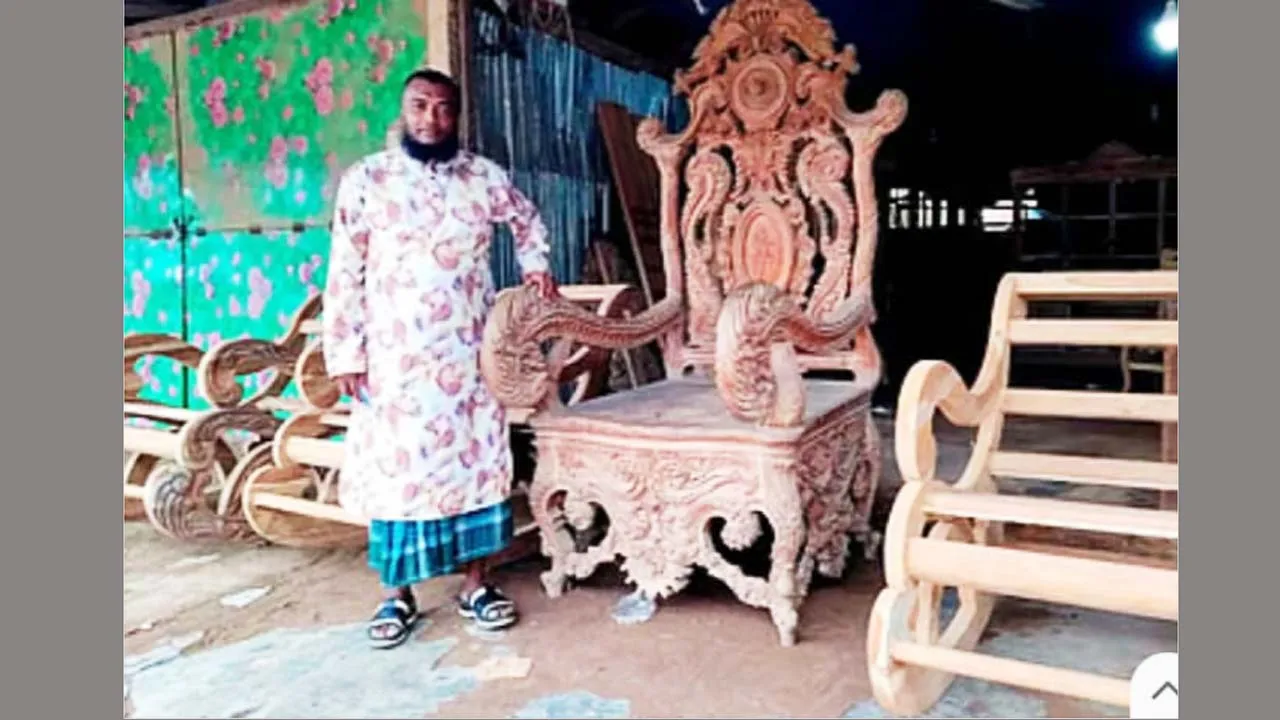 খালেদা জিয়াকে উপহার দিতে উখিয়ায় তৈরি হচ্ছে ৭ ফুট উচ্চতার চেয়ার
