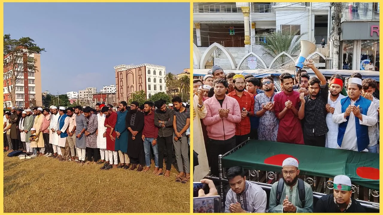 চাঁদপুরে শহীদ ওসমান হাদির গায়েবানা জানাজা ও কফিন মিছিল অনুষ্ঠিত