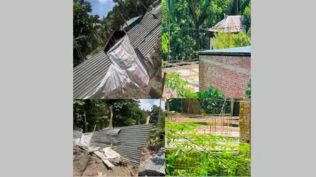 চরফ্যাশনে বেড়িবাঁধ কেটে চলছে বহুতল ভবন নির্মাণ