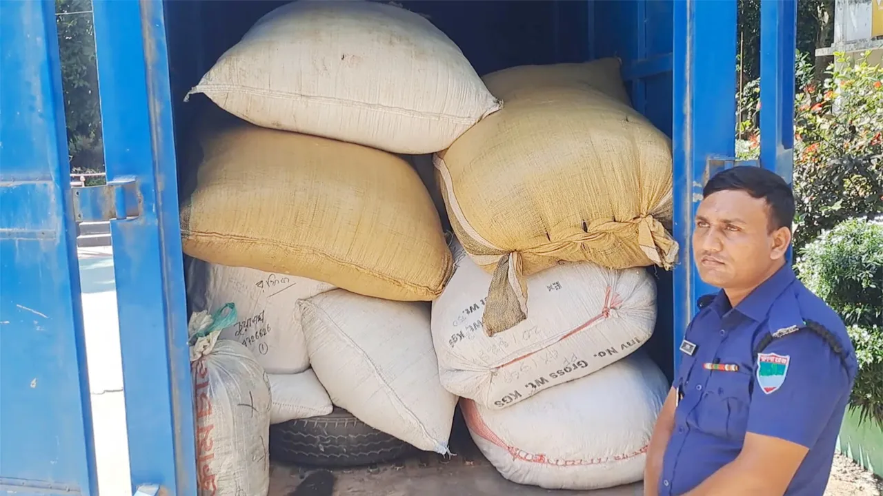 দামুড়হুদায় কার্ভাড ভ্যান থামিয়ে ছিনতাই করা কোটি টাকার চুল উদ্ধার