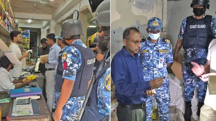খাতুনগঞ্জে খাদ্যদ্রব্যের কৃত্রিম সঙ্কট নিরসনে কোস্ট গার্ডের অভিযান