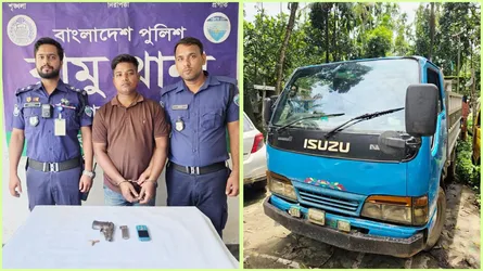 রামুতে বিদেশী পিস্তল-গুলিসহ পিকআপচালক আটক