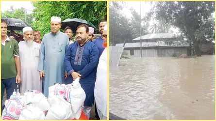 কক্সবাজারে বন্যার্তদের মাঝে জামায়াতের উপহার বিতরণ