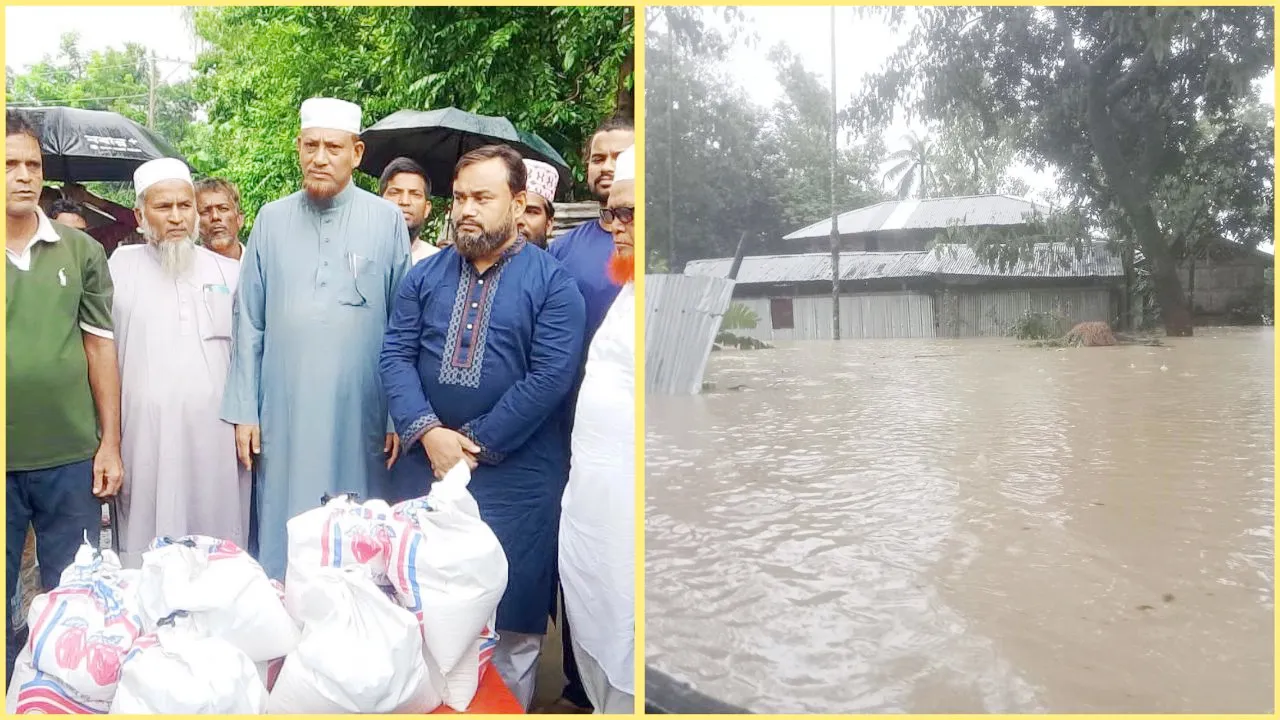 কক্সবাজারে বন্যার্তদের মাঝে জামায়াতের উপহার বিতরণ