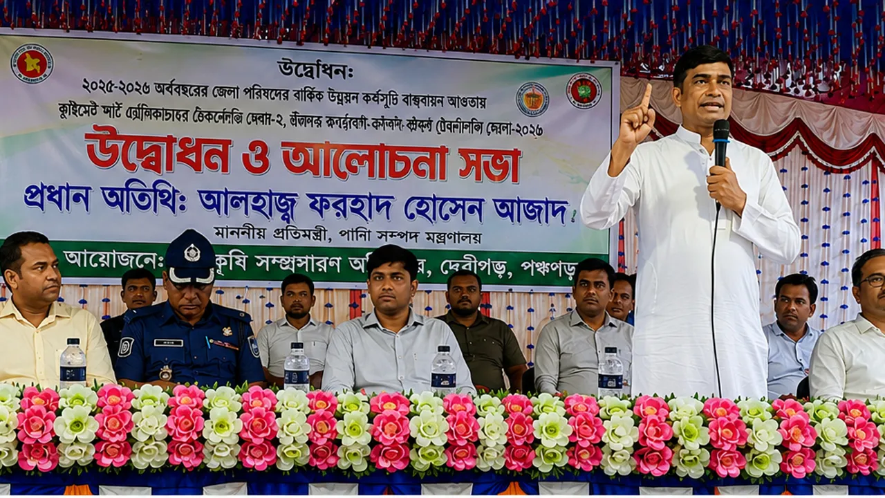 দেবীগঞ্জে ক্লাইমেট স্মার্ট কৃষি প্রযুক্তি মেলার উদ্বোধন করলেন প্রতিমন্ত্রী