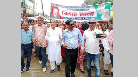 ধামরাইয়ে জুলাই গণঅভ্যুত্থান উপলক্ষে বিএনপির বিজয় র‍্যালি